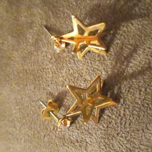 Gold pierced errings